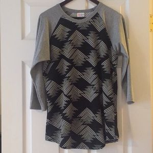 LuLaRoe Randy, Gray and Black -  Medium